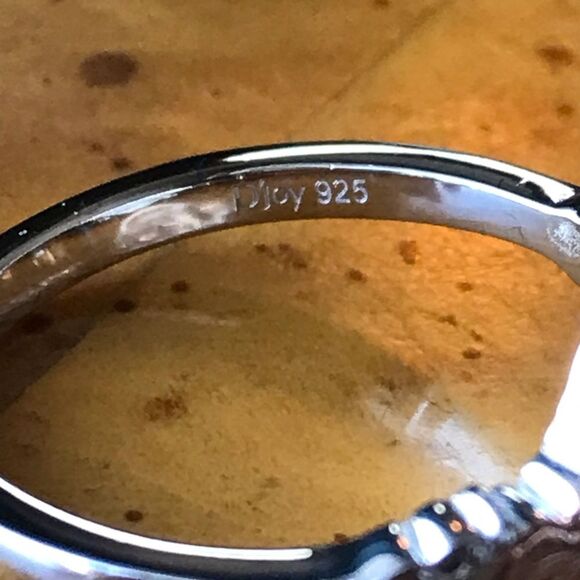 Rare Pink Spinel Sterling Silver Ring Size 8 - Picture 6 of 9